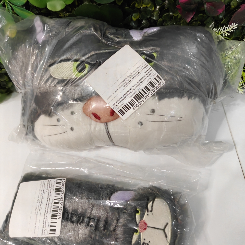 Charming Gray Cat Plush Toy with Stick - Picture 4 of 6